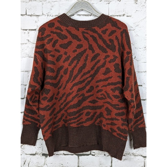 AVA & VIV Squishy Knit Stretchy Artsy Boho Animal Pattern Soft Sweater Size 1X - Picture 3 of 5